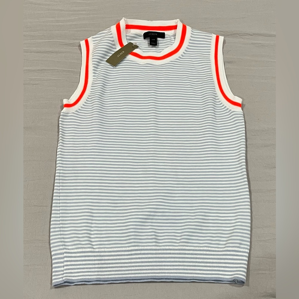 J. Crew Jackie Cotton Striped Shell Tank - Size XXS
